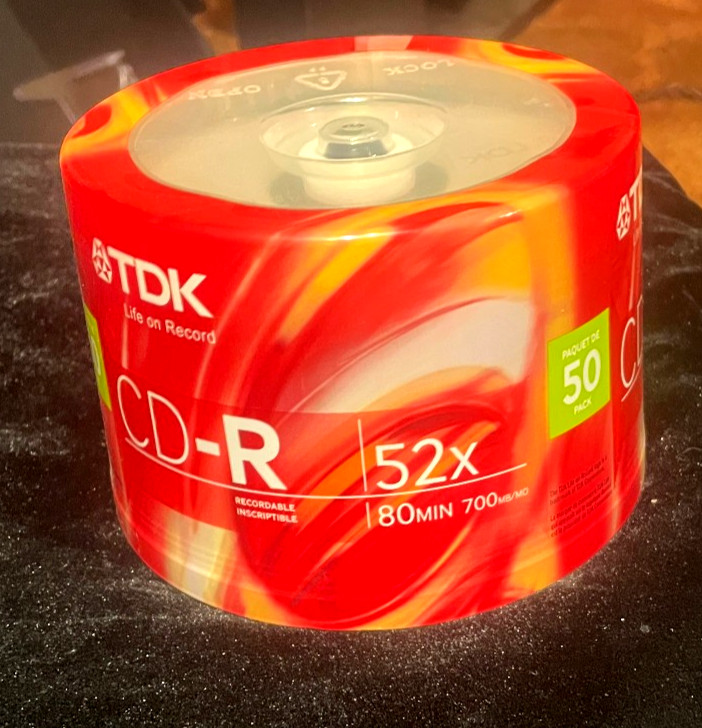 TDK CD-R 50 PACK NEW 52X 80 MIN 700MB