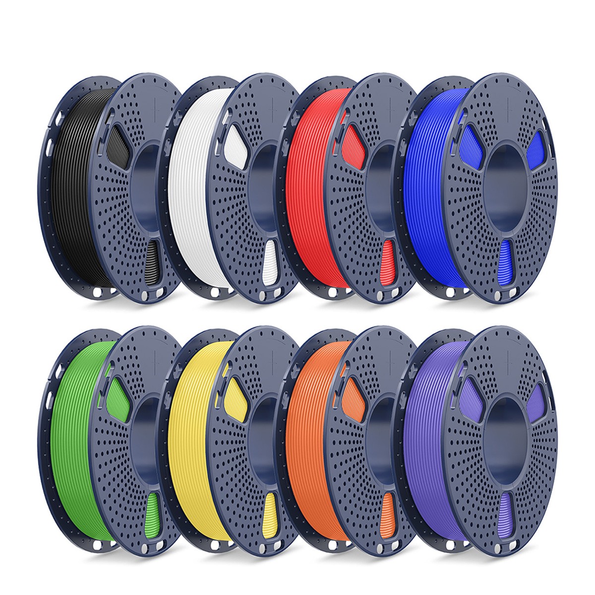 SUNLU 8 Color PETG Filament Set Multicolor, 0.25kg/Spool Total 2KG Filament PETG