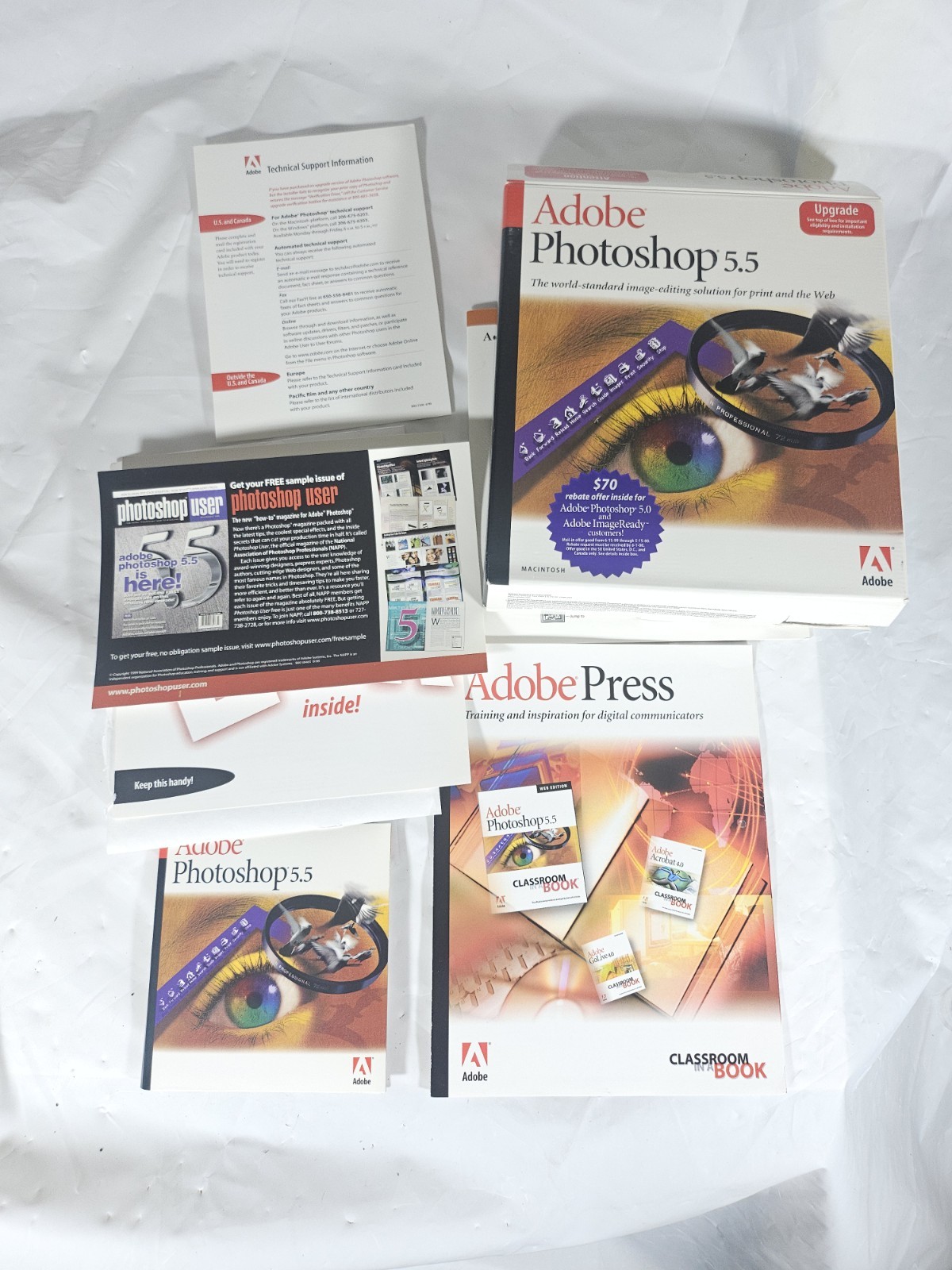 Adobe Photoshop 5.5 Upgrade 1999 Apple Vintage MAC PC Software Photo Editing 🔥