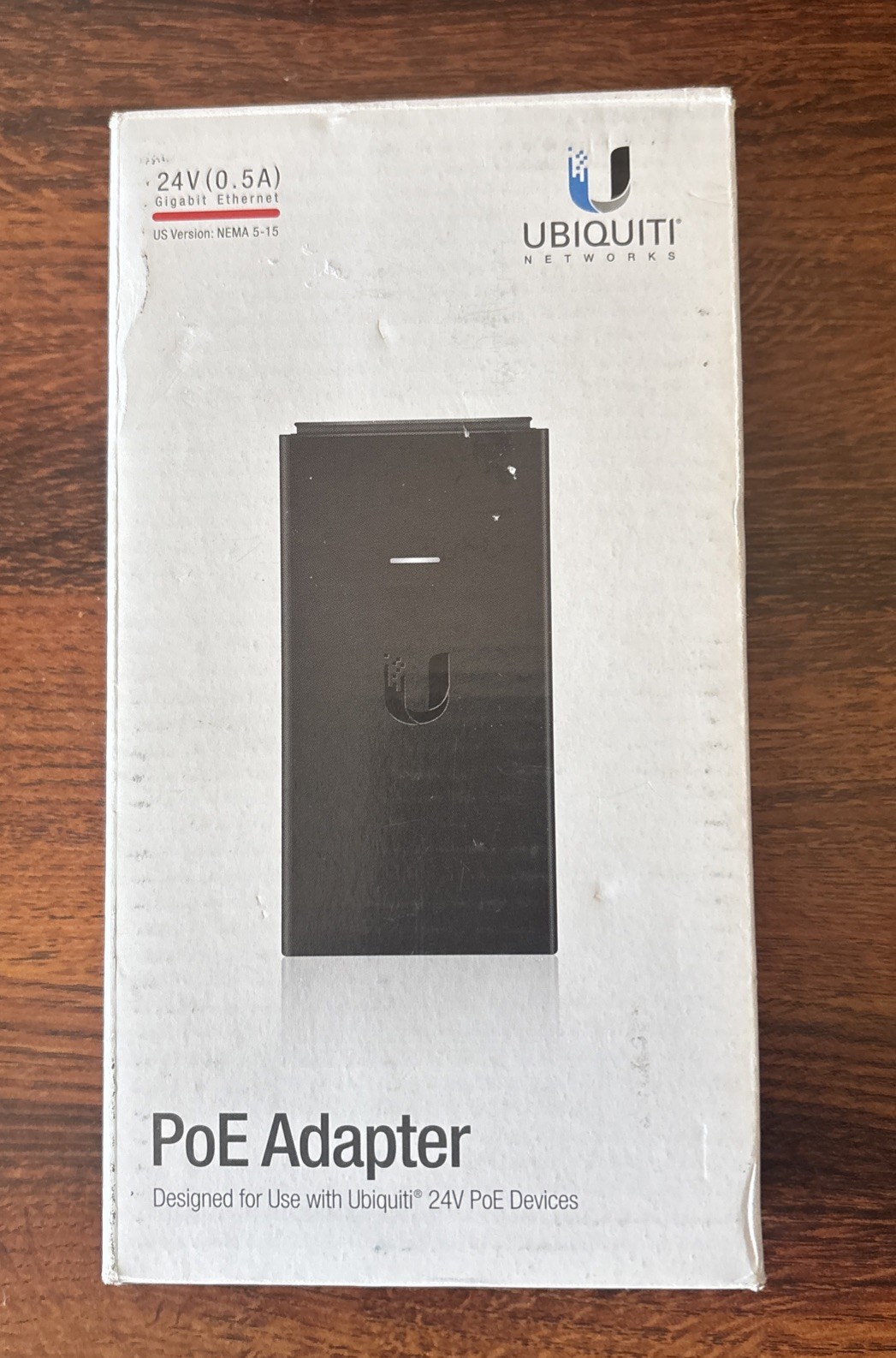 Ubiquiti Networks 24V (0.5A) Gigabit PoE Adapter w/ Power Cord - GP-A240-050G