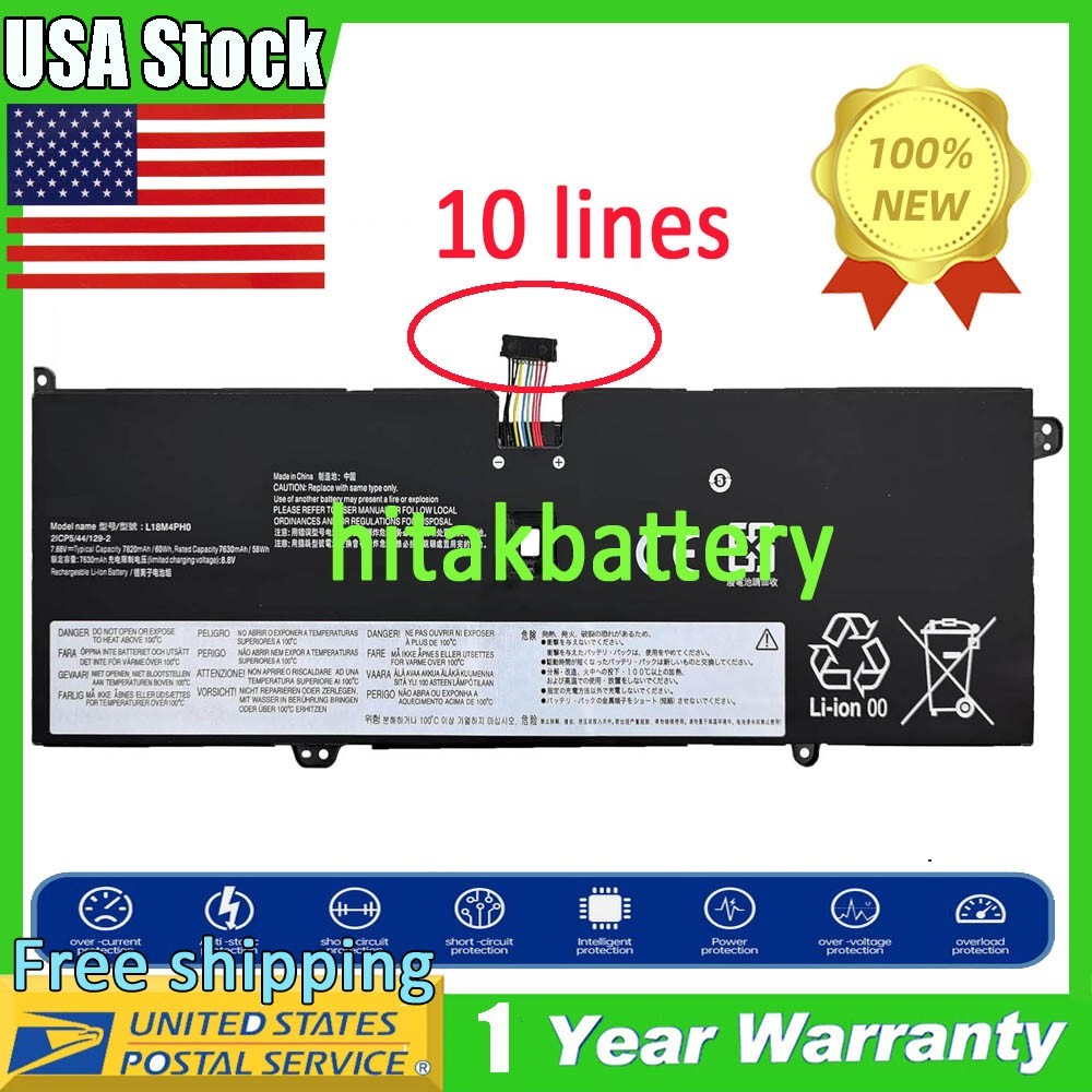 L18M4PH0 L18C4PH0 Laptop Battery for Lenovo Yoga C940 14 Series 5B10T11585 7.68V