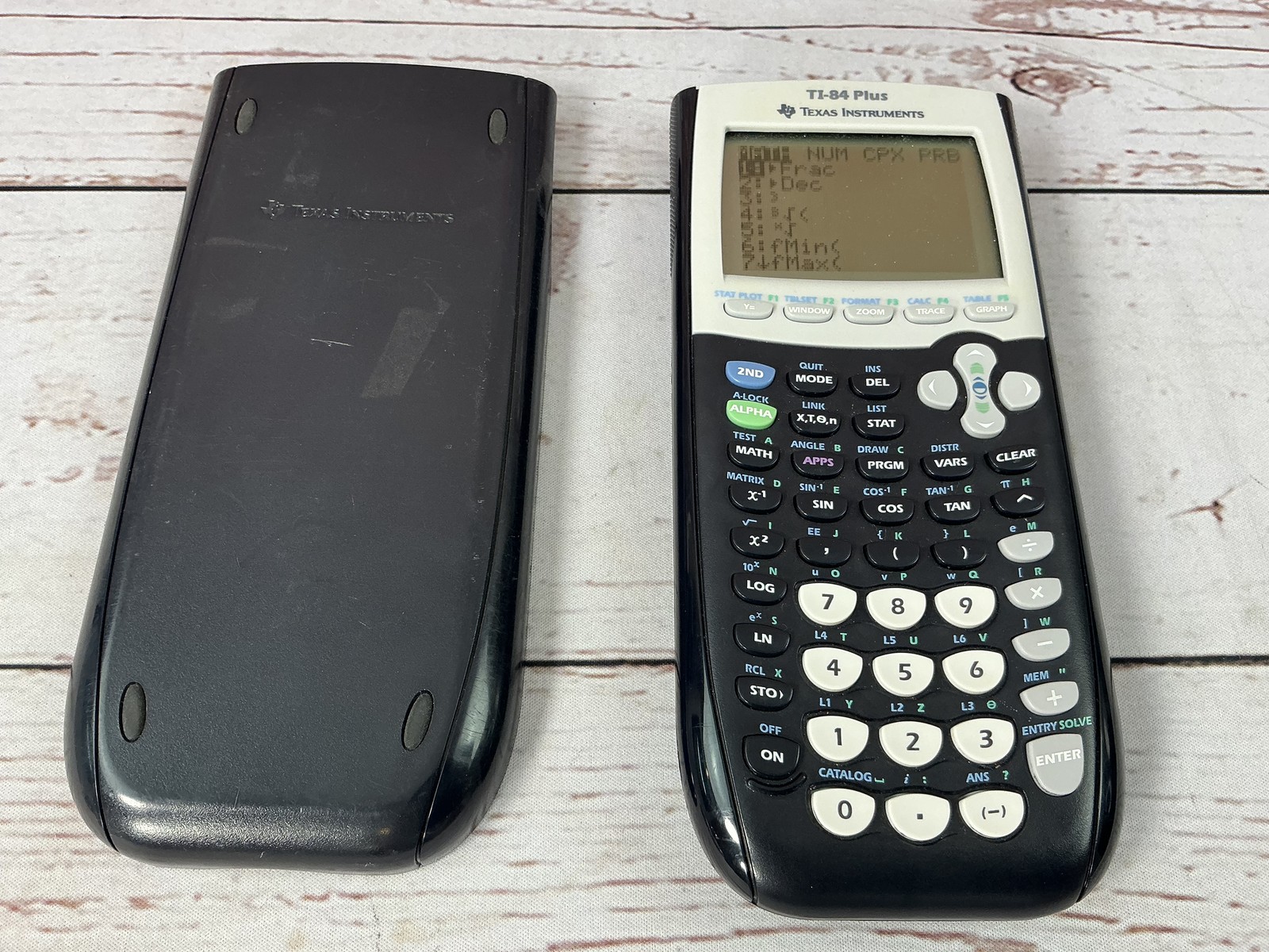 Texas Instruments TI-84 Plus Graphing Calculator Black w/ Slide Cover Tested