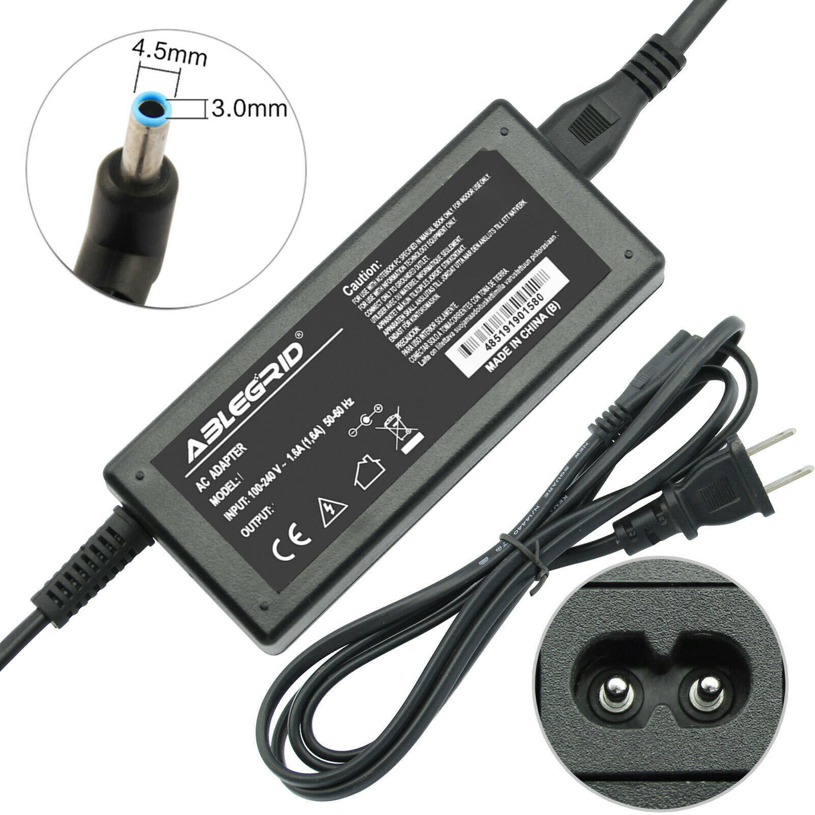45W AC Adapter Charger Cord For HP 15-ay018nr 15-ay019cy 15-ay052nr 15-ay053nr
