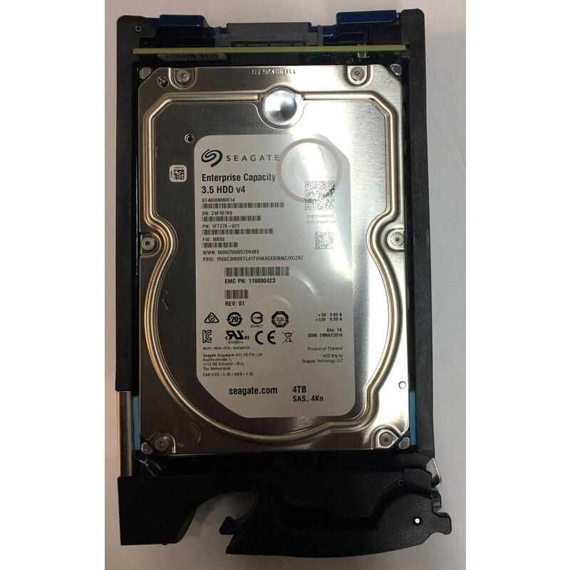 118000423 - EMC 4TB 7200 RPM SAS 3.5" HDD for Unity 300, 400, 500, 600 series...