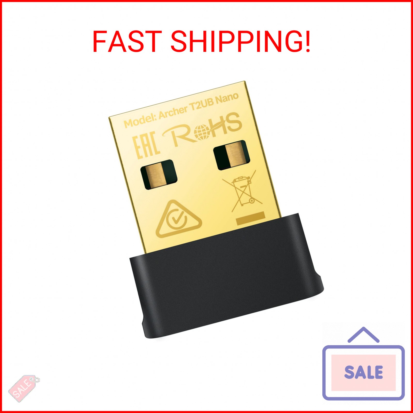 TP-Link Nano 2-in-1 USB Bluetooth WiFi Adapter AC600(Archer T2UB Nano)- Bluetoot