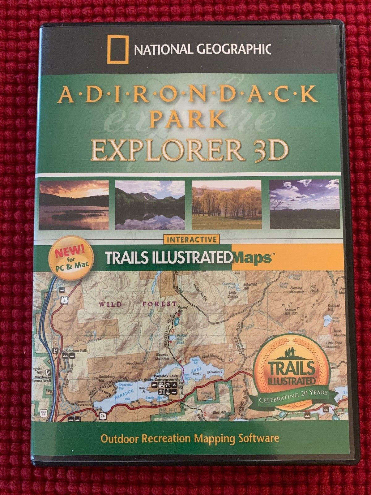 National Geographic Adirondack Park Trails Explorer 3D CD-ROM PC Mac (2007)