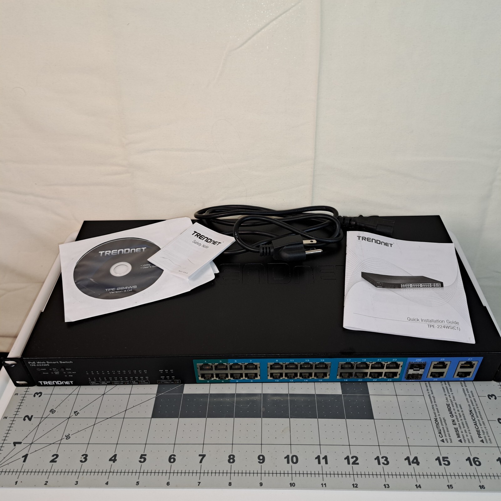 Trendnet TPE-224WS 28-Port 10/100 Web Smart PoE+ Switch w/ Brackets