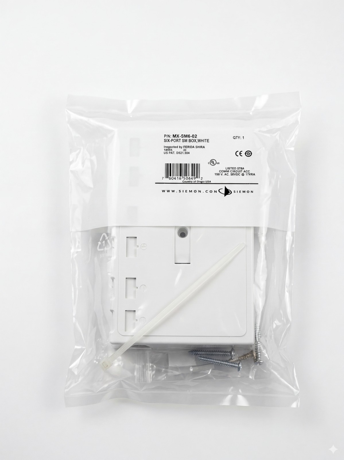 Siemon MX-SM6-02 6 Port Surface Mount Box White Lot 28 New NOS Multimedia Box