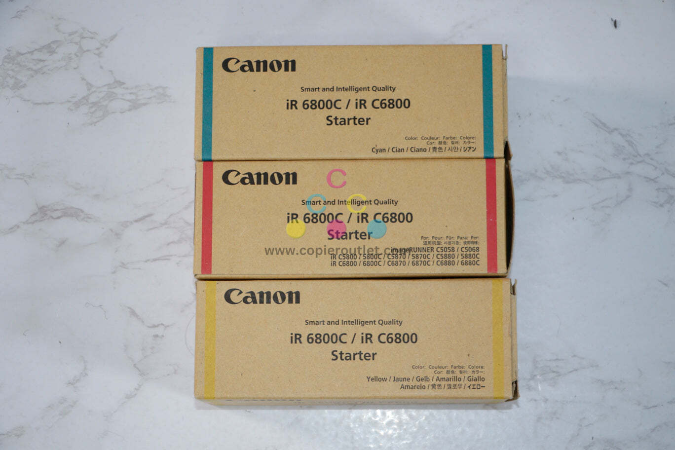 OEM Canon IRC5058,C5068,C5800 Developer CMY Starters 8653A001, 54A001, 55A001