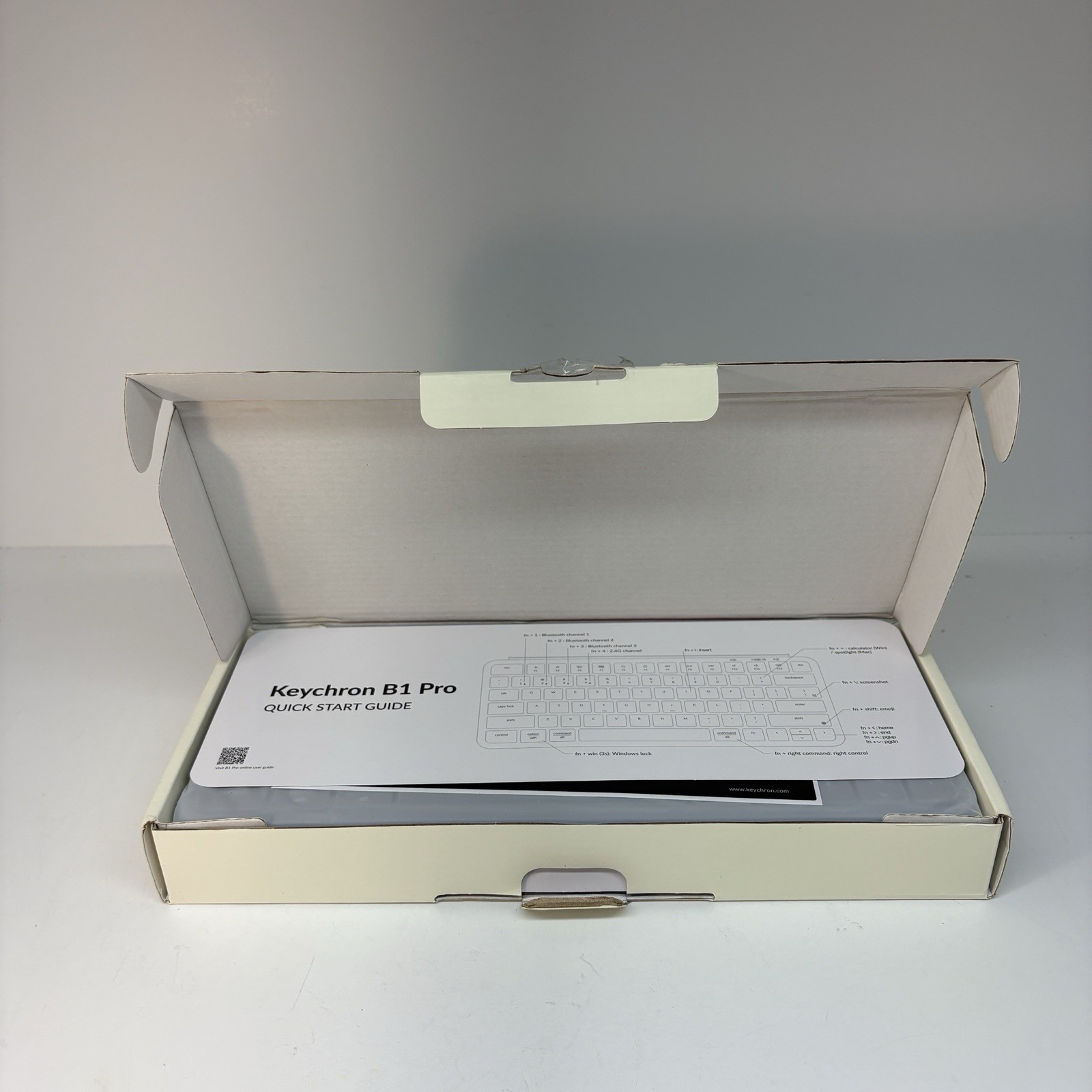 Keychron B1 Pro Wireless Bluetooth Keyboard 75% Ultra Slim Space Gray B1P-K1