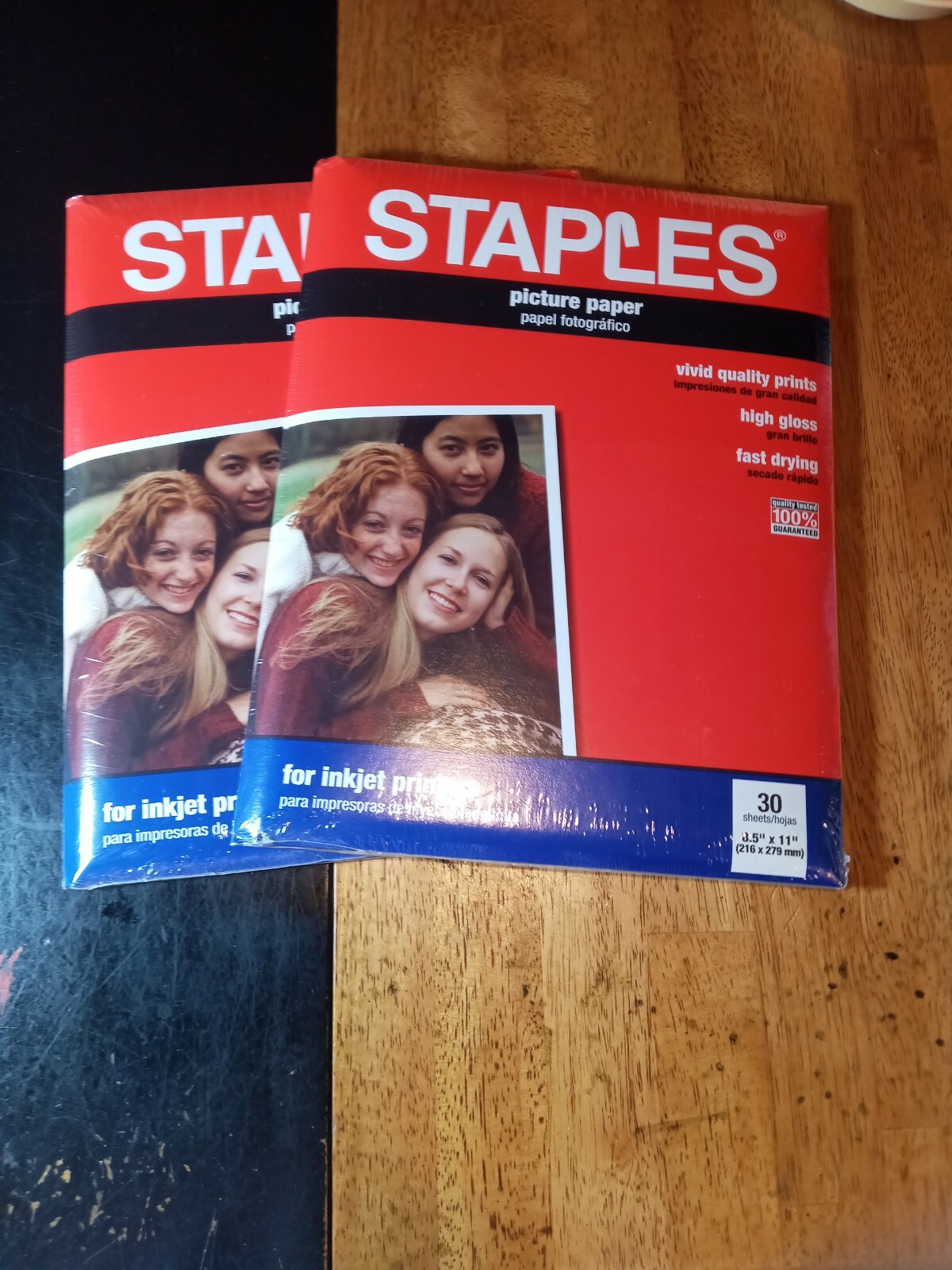 2 Packs Of Staples Photo Paper Basic Gloss 60 Sheets Total  11x8.5”