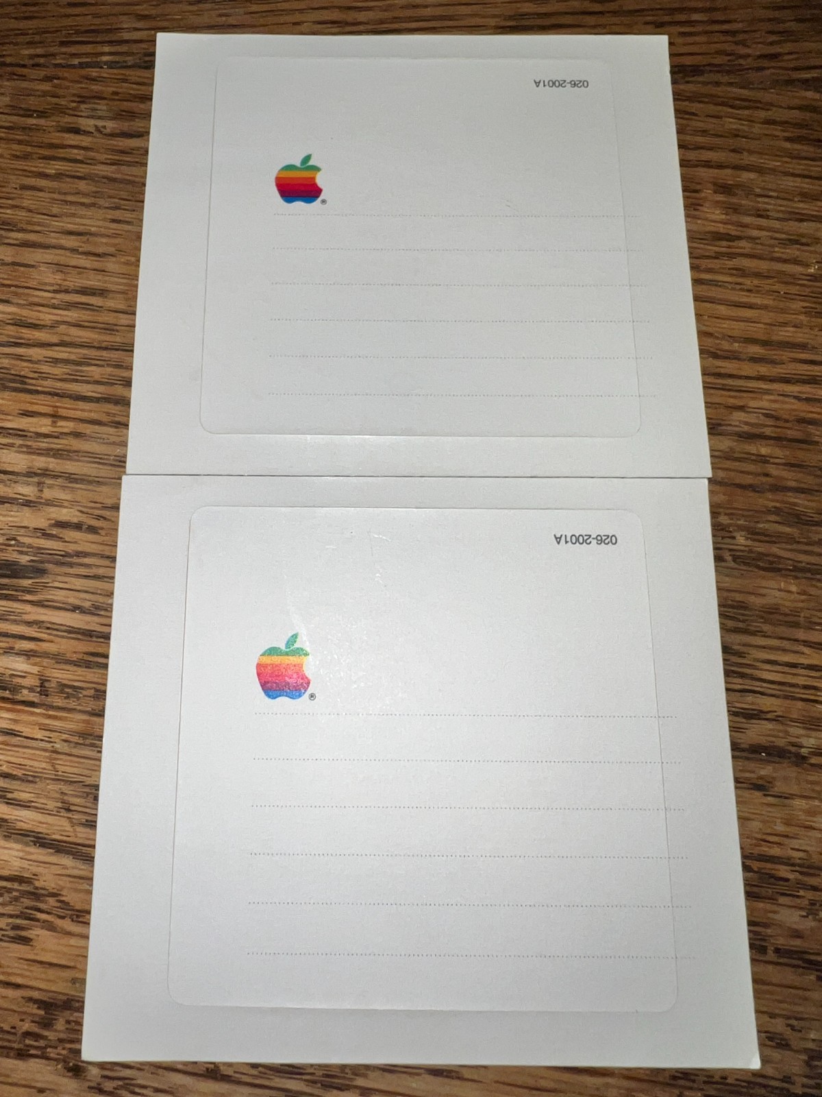 RARE 1984 Apple 400K Disk LABELS ONLY Set of 2 Macintosh 128K Mac M0001 UNUSED
