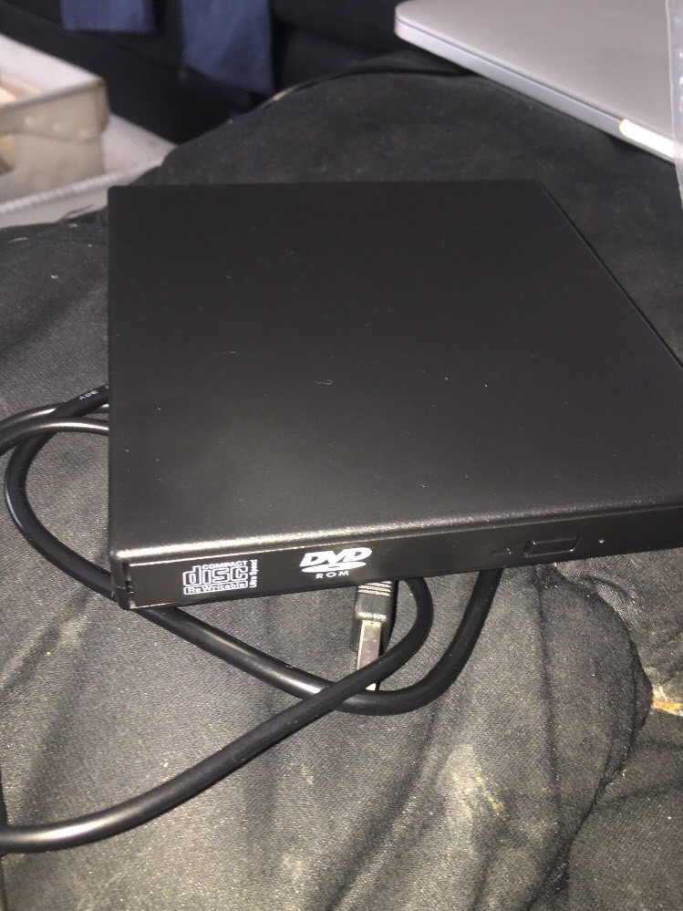 Black Dvd Disc Player Plug Into Laptop/ Computer 