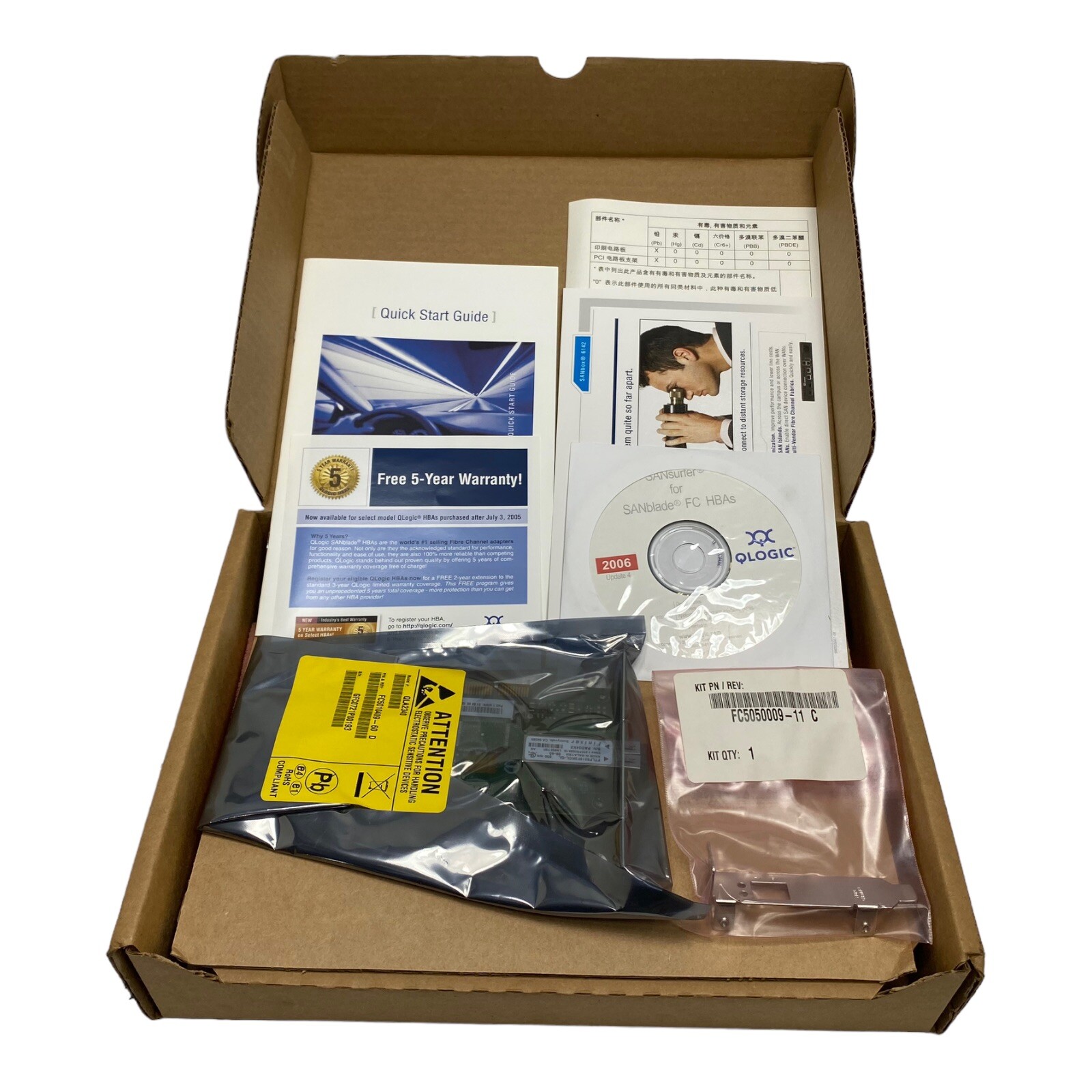 QLOGIC Qla2340-Ck Sanblade 2Gb 64Bit 133Mhz Pcix Low Profile Fibre Channel Host