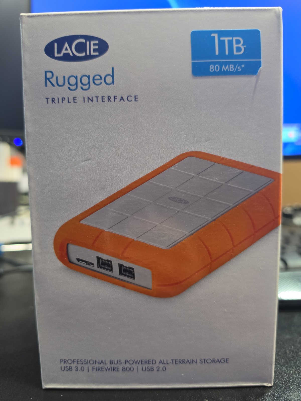 New & Sealed Lacie Rugged Triple 1Tb Drive USB & Firewire