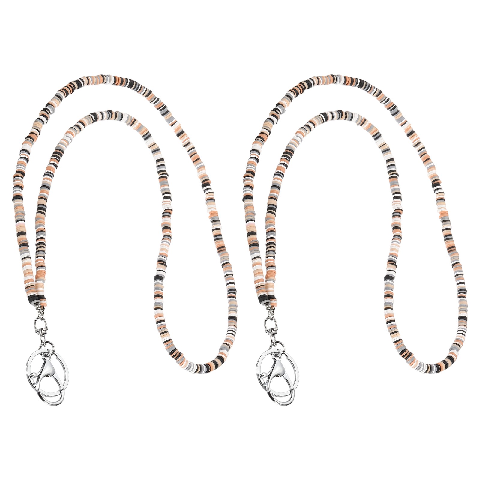 2pcs Keychain Necklace Beads, For Boho Cute Chain Hanging Coffee