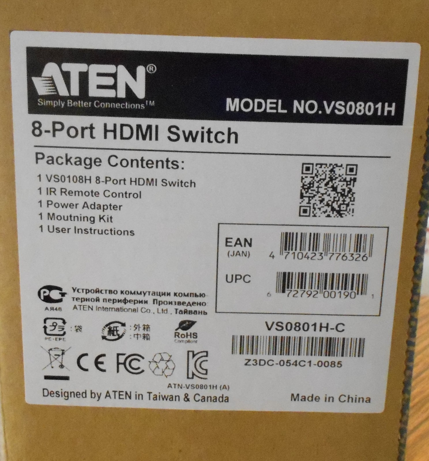ATEN VS0801H 8-Port HDMI Switch