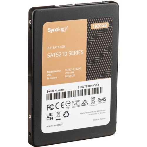 Synology SAT5210-1920G 1.92TB 2.5 inch SATA III Enterprise NAS SSD