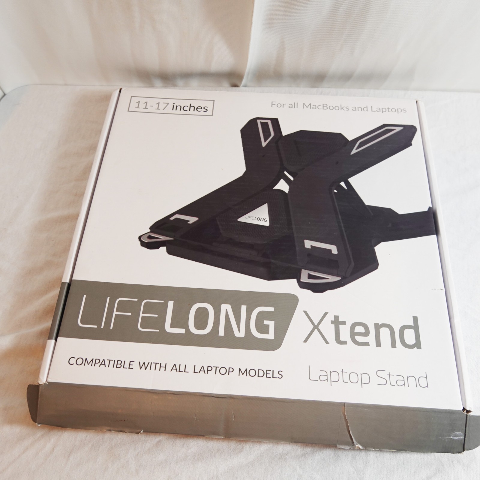 Lifelong Adjustable Ergonomic Laptop Stand with Phone Holder - Portable Foldable