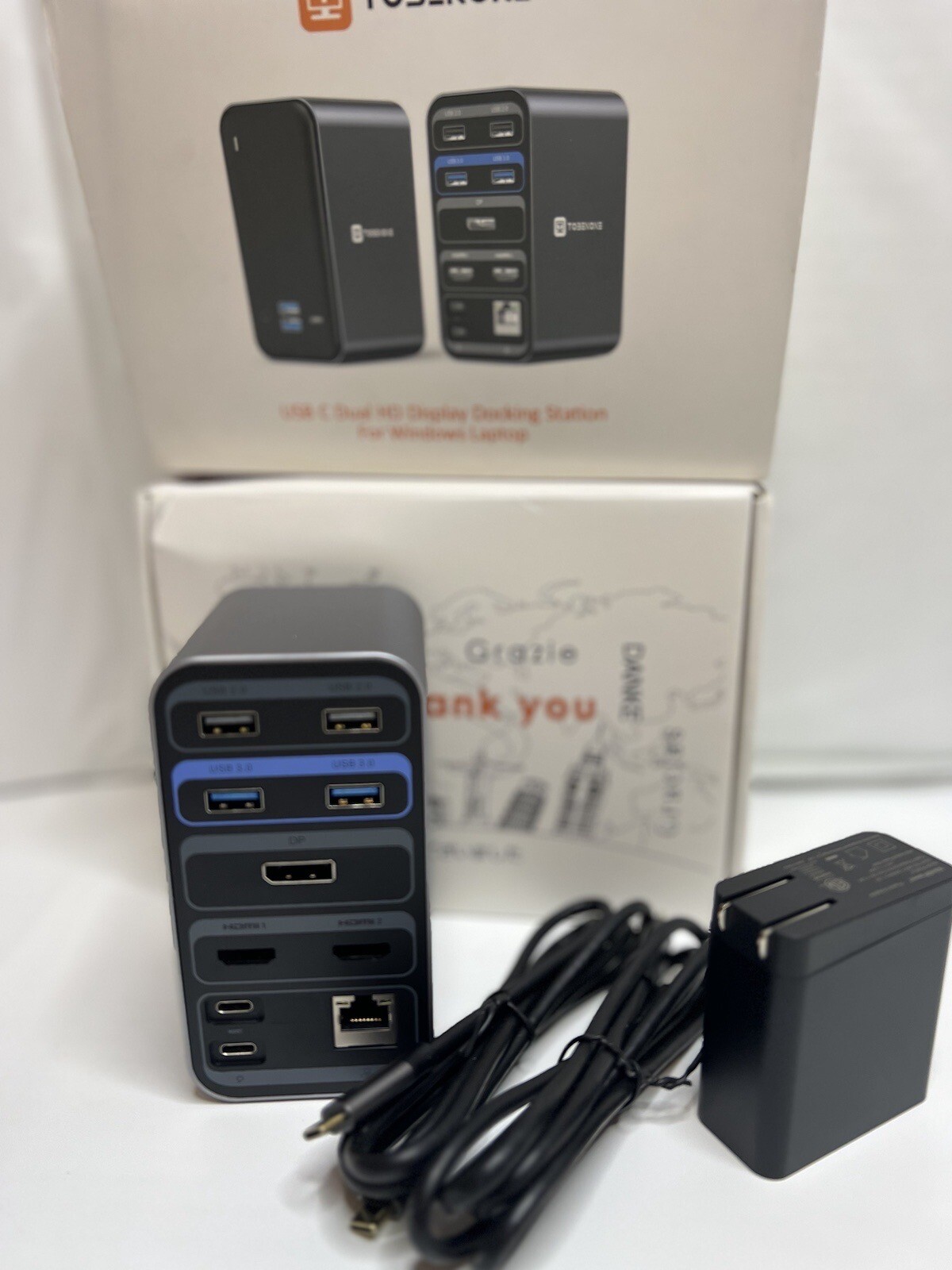 UDS018 USB C Docking Station Dual Monitor 13-in-1 Laptop Dock with 65W
