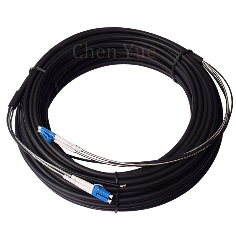 150M Outdoor Field Fiber Patch Cord LC to LC UPC SM 9/125 Duplex Fiber Cable