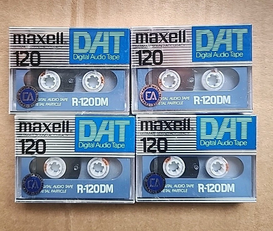 (4) Maxell 120 R-120DM Metal Particle Audio Tapes