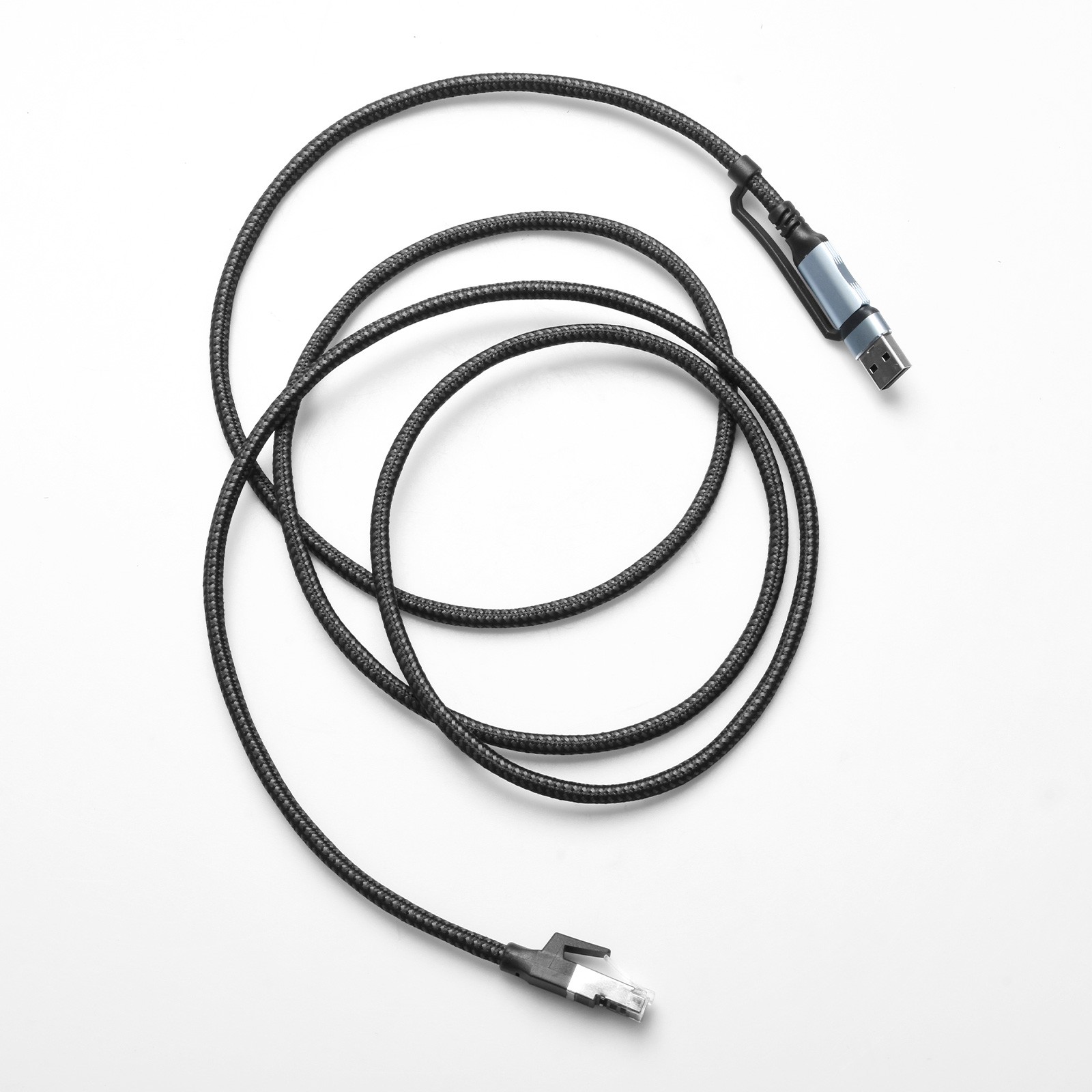Braided 1.8M Ethernet Cable USB C to RJ45 100Mbps for Laptop Phone Tablet PC