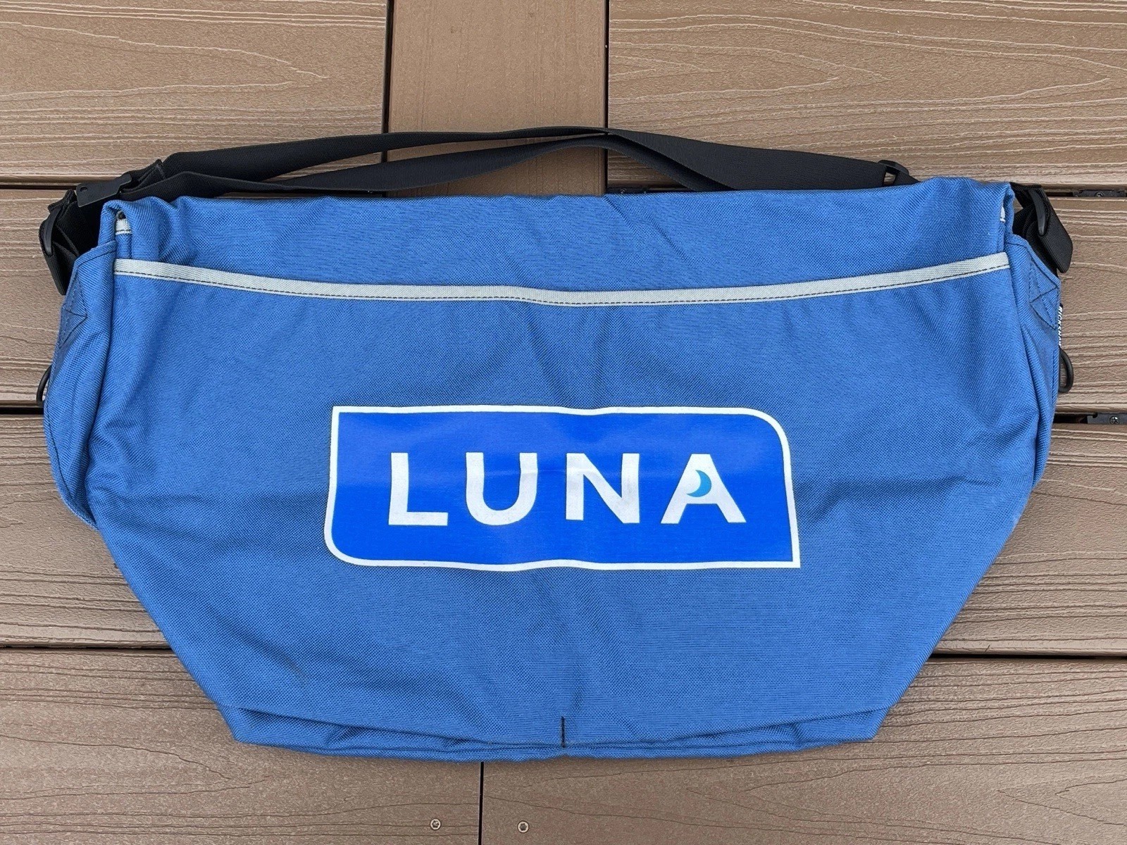 Rickshaw Brand LUNA BAR Classic Messenger/ Shoulder/ Laptop Bag BLUE 20”