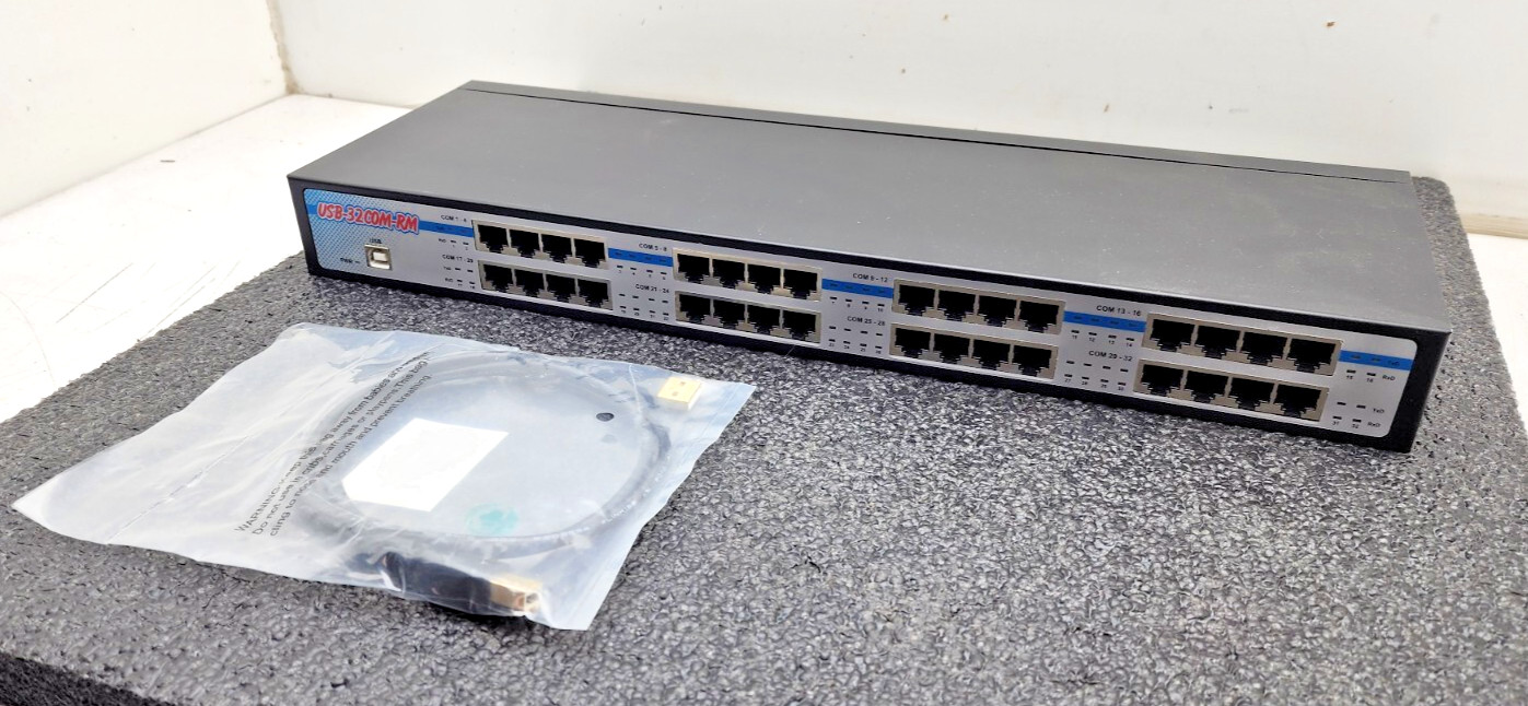 Coolgear USB to 32 Port COM RS-232 Serial Adapter FTDI Chipset USB-32COM-RM