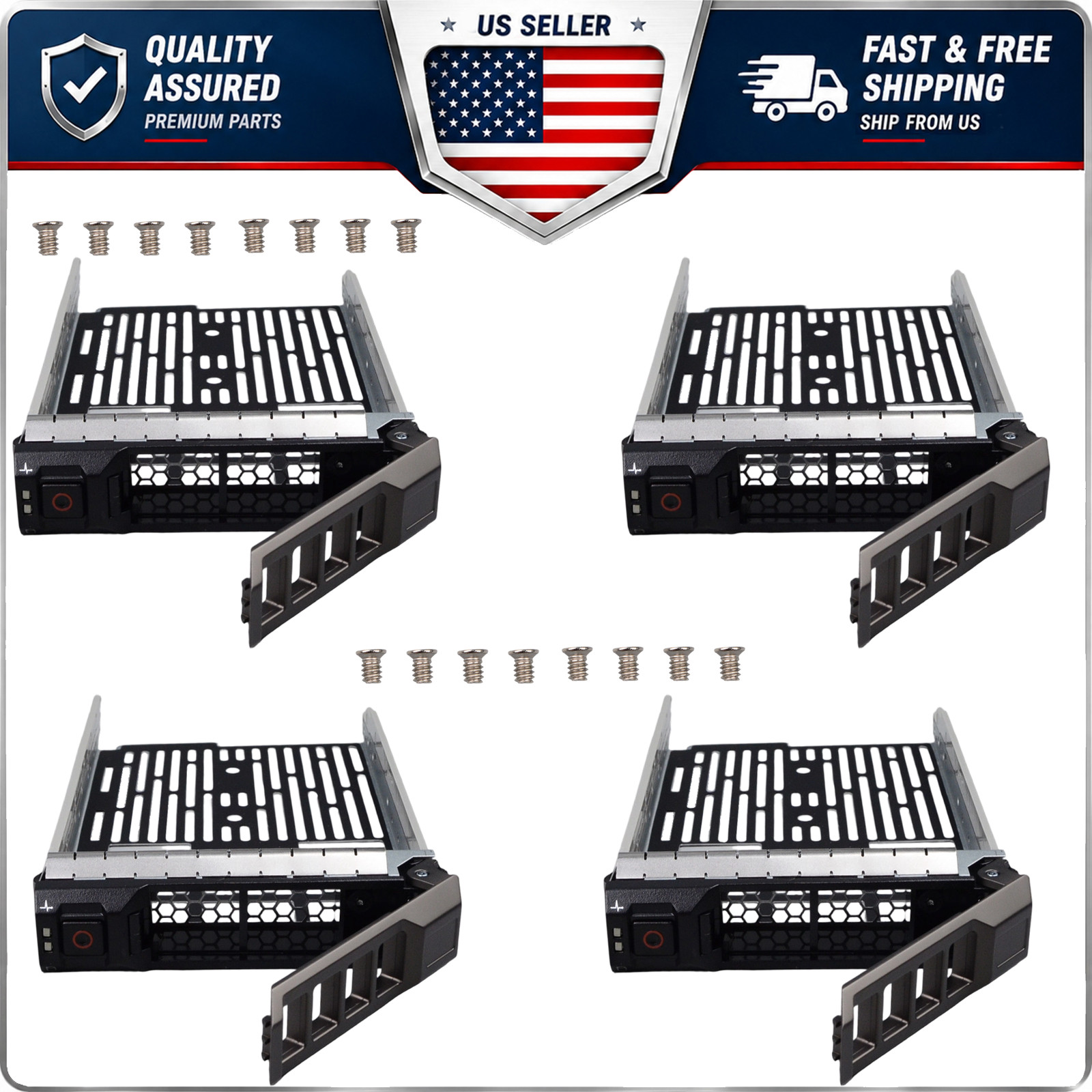 2 Pack 3.5" Drive Caddy for Dell PowerEdge R510 R630 R730 R720xd R730xd T630