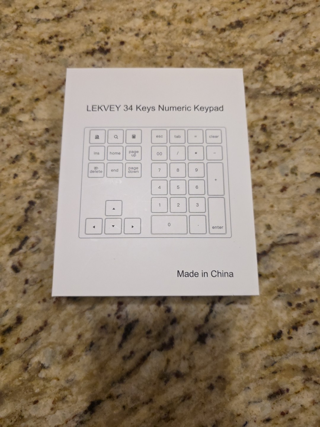 LEKVEY 34 Keys Numeric Keypad - Black - New