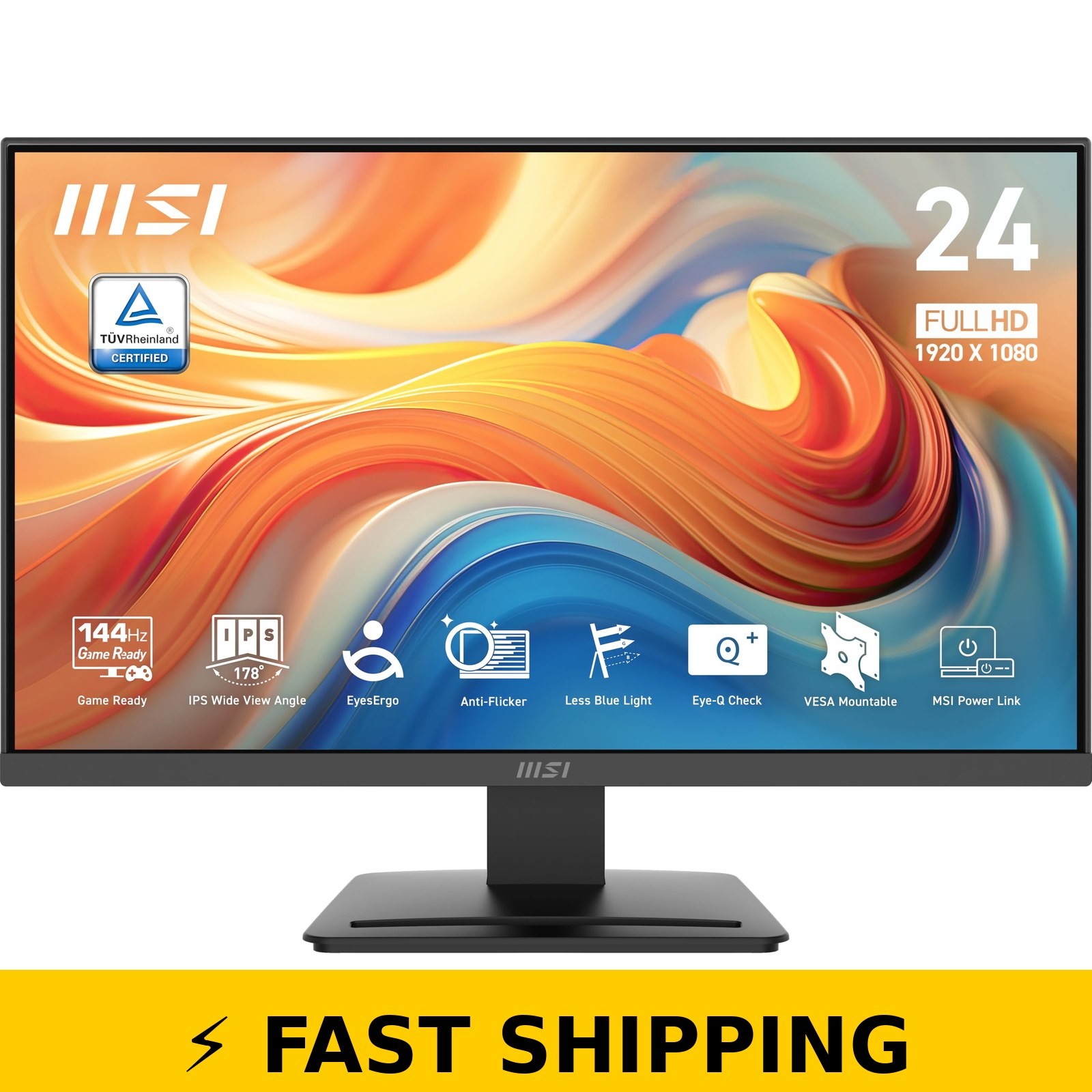 MSI PRO MP243L E14 24" 144Hz IPS Gaming Monitor - Black