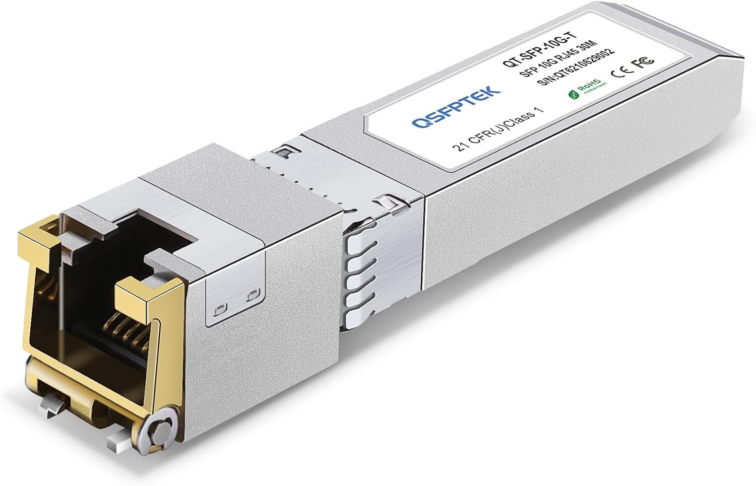 10 Transceptor Gbase-t Sfp+ A Rj45, Modulo De Cobre 10G, Sfp Optico Rj 45 De 10 