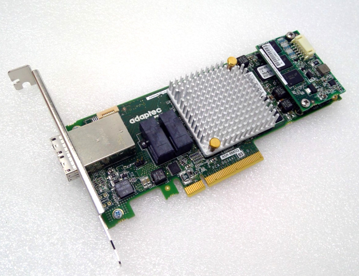 Adatec ASR-8885Q PCIe RAID Controller Card W/Flash Module AFM-700  No Battery