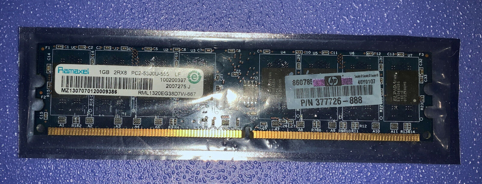 RAMAXEL 6x1GB PC2-5300 DDR2 RML1320EG38D7W-667 HP 377726-888