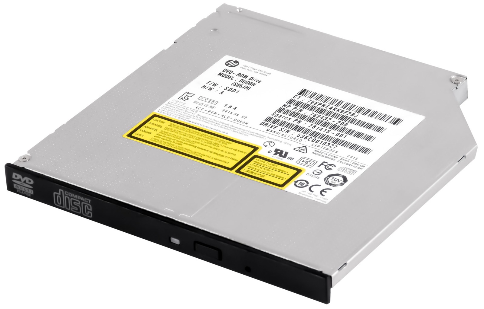 HP DUD0N DVD-ROM DRIVE SATA SLIM 762432-200