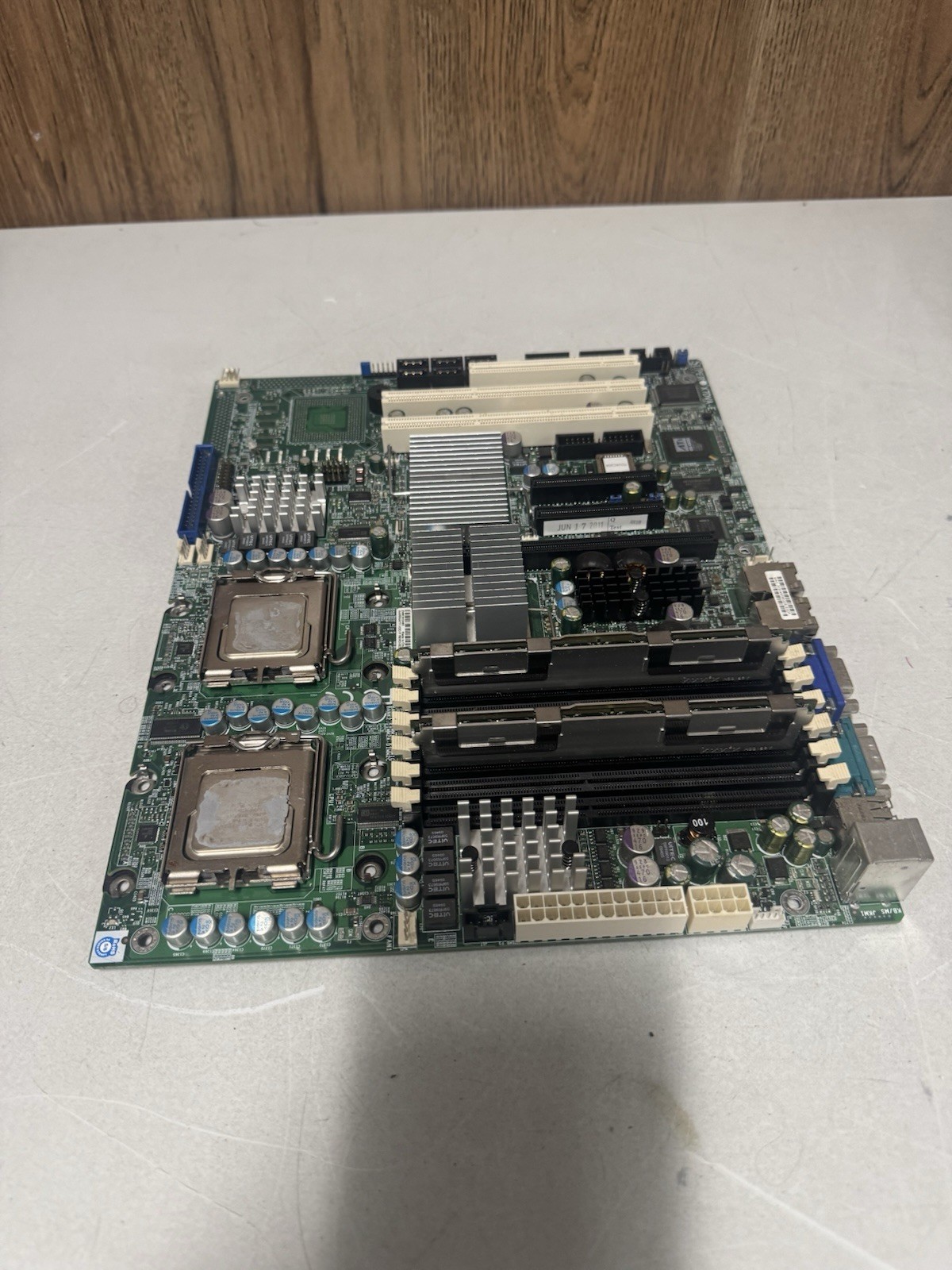 Supermicro X7DVA-E Dual LGA771 Server Motherboard w/ 2 CPUs & RAM Untested