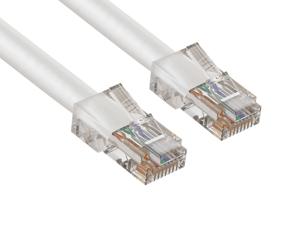 5ft Cat6 UTP Non-Booted Ethernet Network Patch Cable 24AWG Bare Copper, White