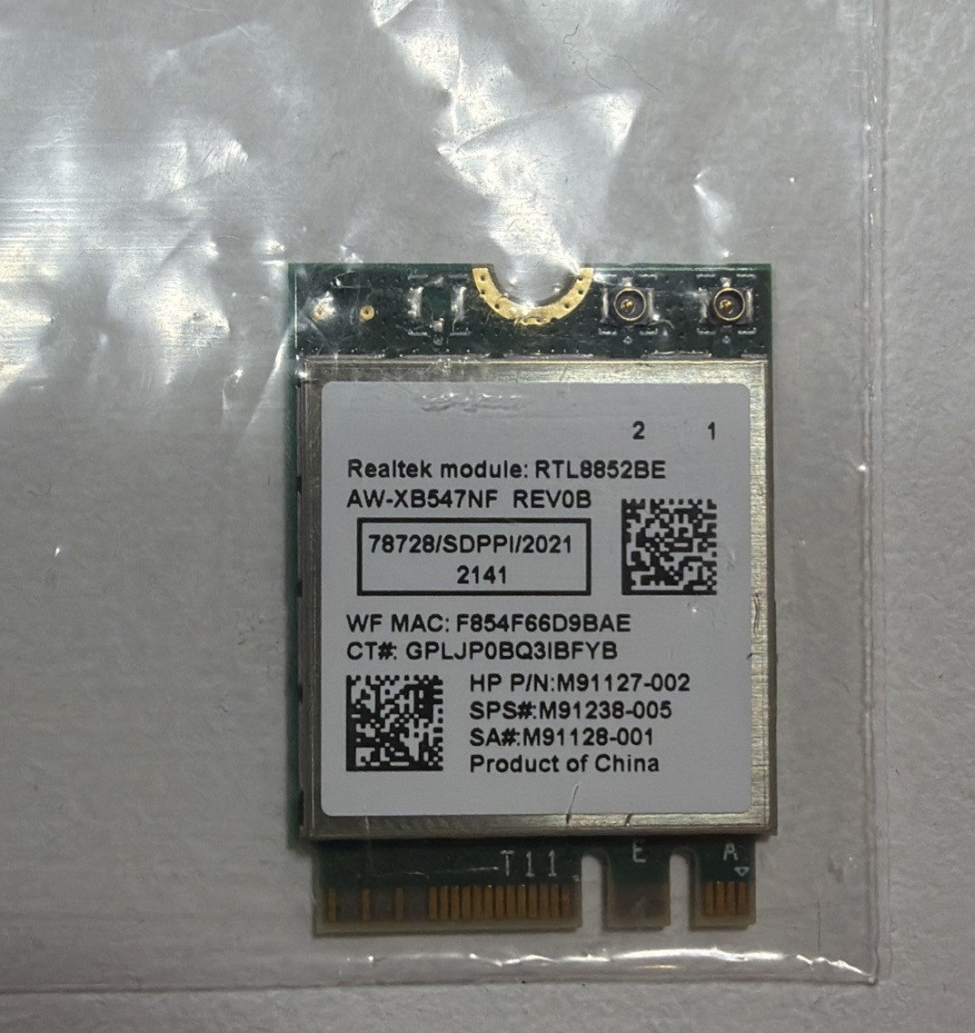 Realtek RTL8852BE Mini PCI Express Wireless Network Card AW-XB547NF
