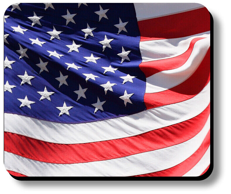 Decorative Mouse Pad United States American Flag Non-Slip 1/8in or 1/4in Thick