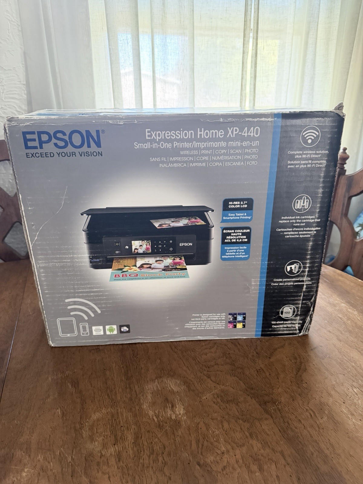 SEALED (Box Wear) Epson Expression Home XP-440 Wireless All-In-One Printer