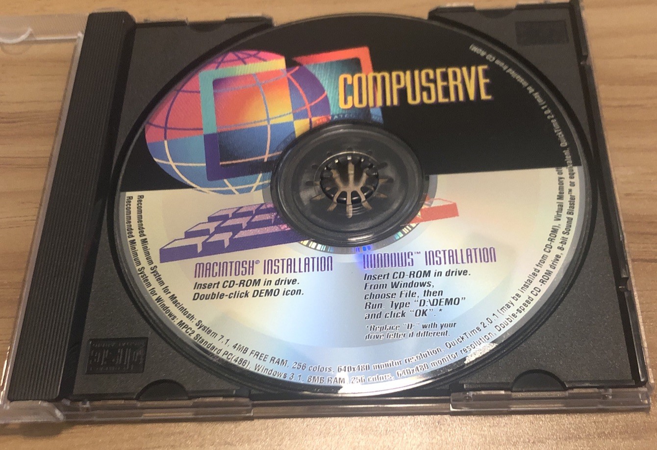 Vintage Compuserve Disc Software Disc CD 1995 - Rare - Perfect For Any Collector
