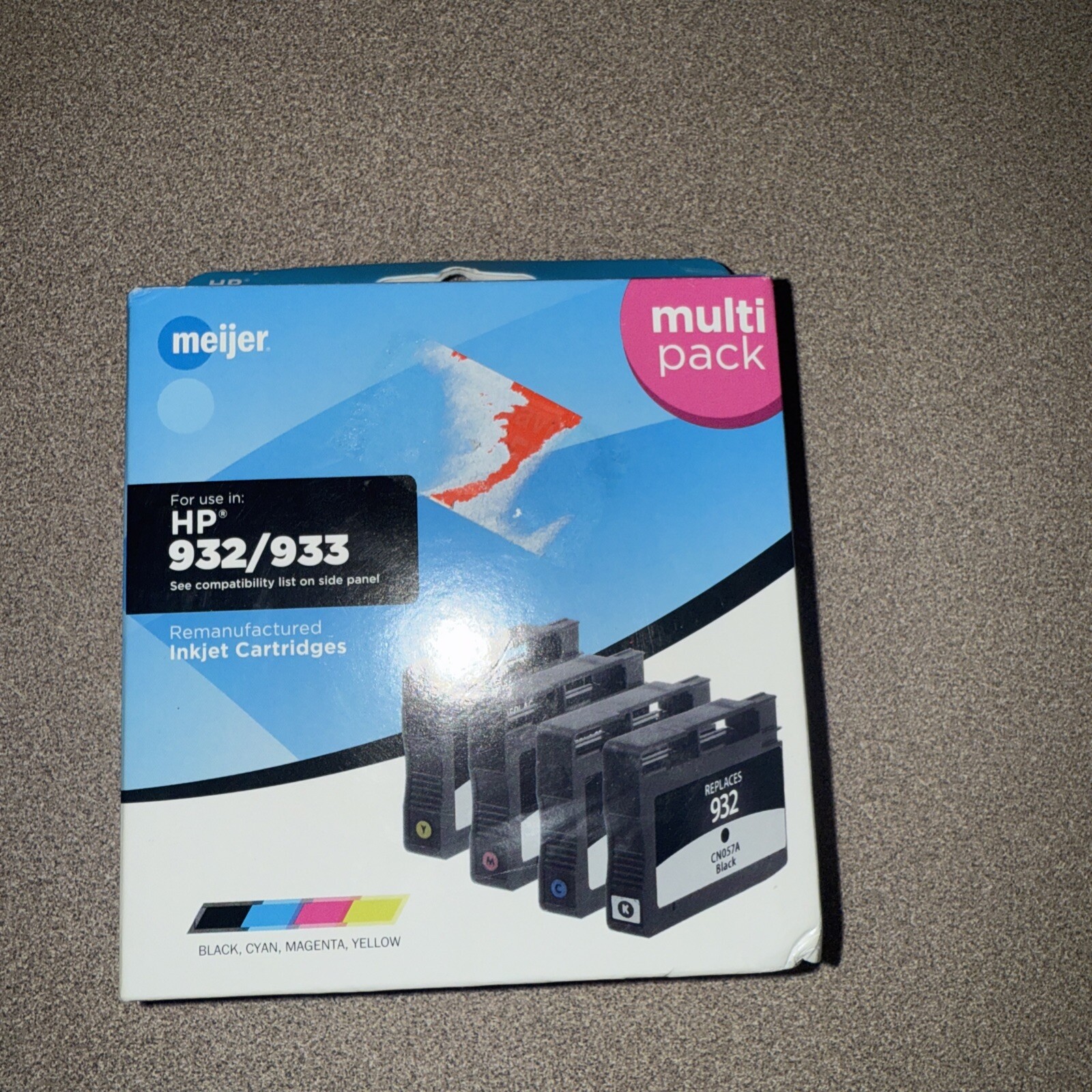 Meijer Ink Cartridges for HP 932/933 - BLACK & COLOR (C, M, Y)