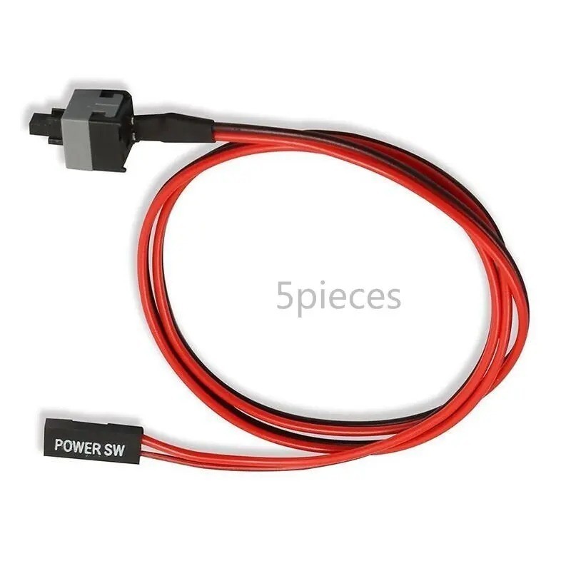 5PCS PC Computer Motherboard Power Reset Switch Cable LED Button Wire