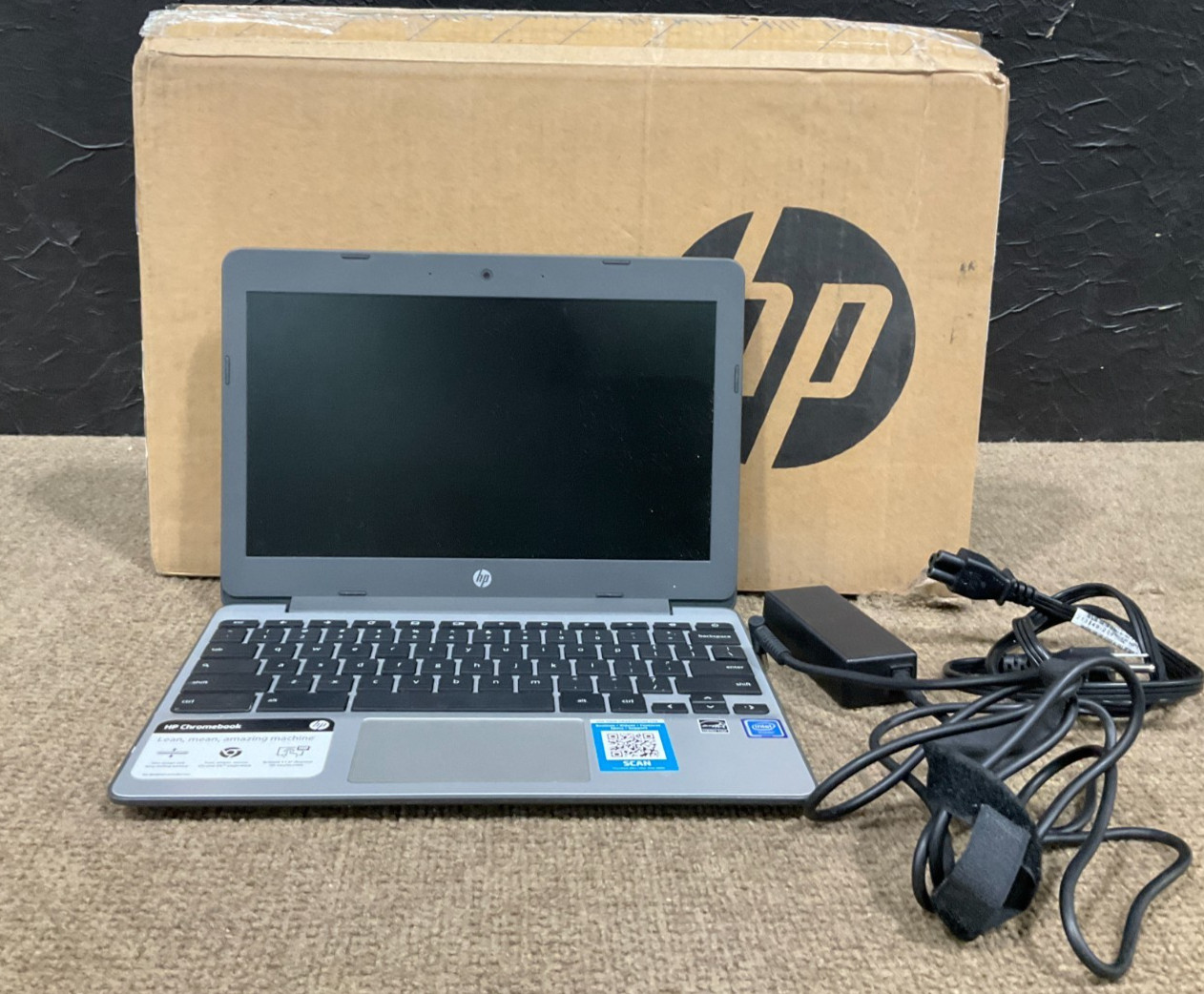 HP Chromebook 11-v031nr N3050 4GB 16GB WiFiAC 11.6W 4YN77UA ✨ READ✨LCD GOOD +AC