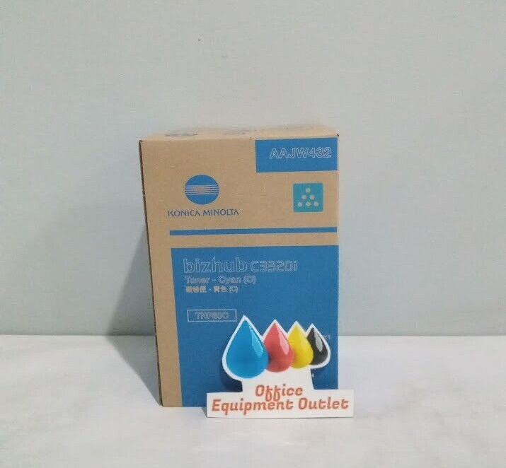 Konica Minolta AAJW432 TNP80C Cyan Toner Cartridge