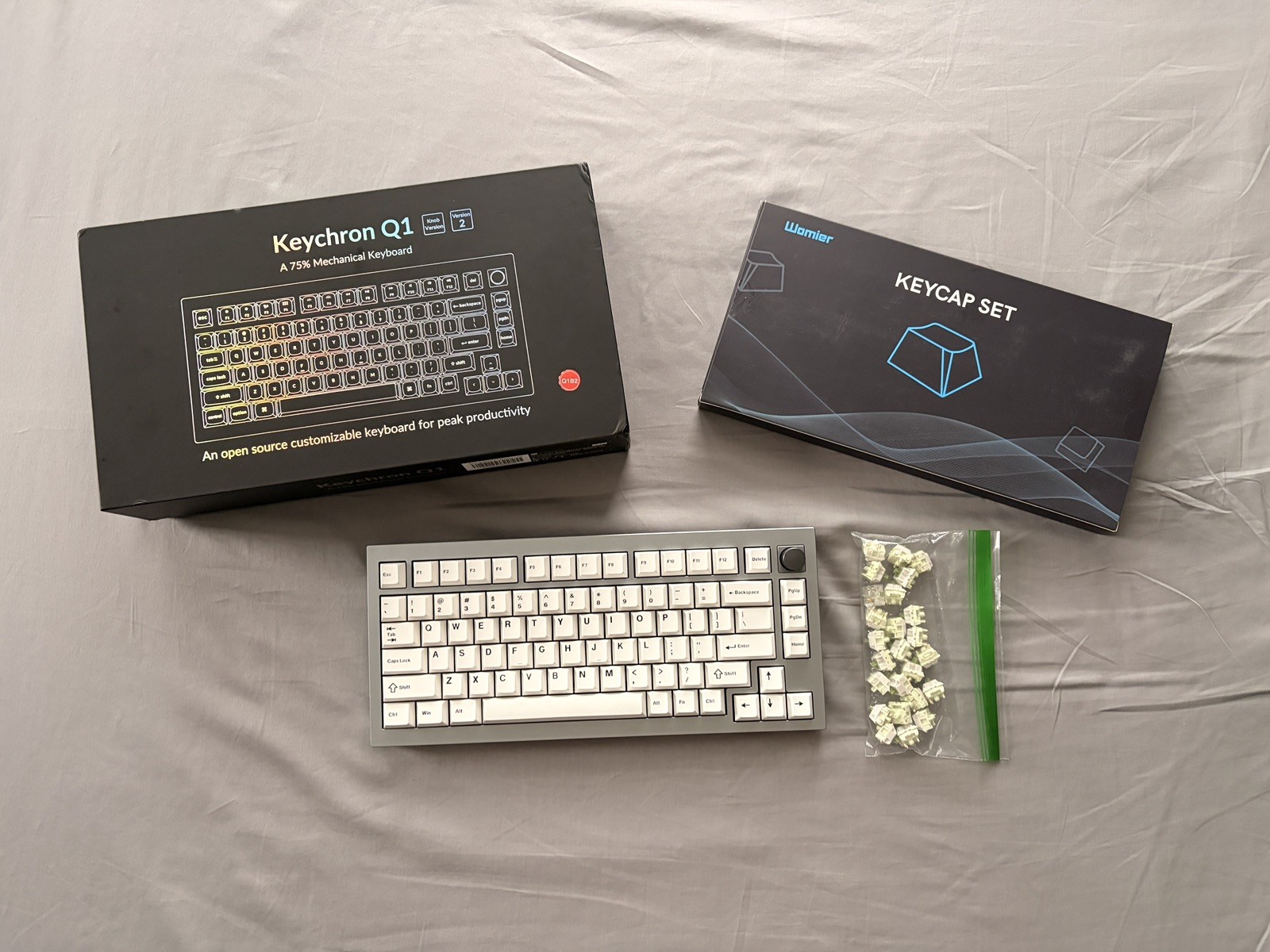 CUSTOM KEYCHRON Q1 V2 KEYBOARD - INVOKEY MATCHA SWITCHES