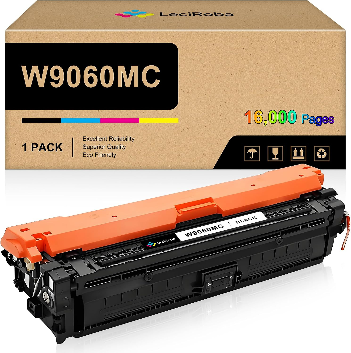 LeciRoba W9060MC Black Toner Cartridge Compatible for HP W9060MC W9060 Toner for