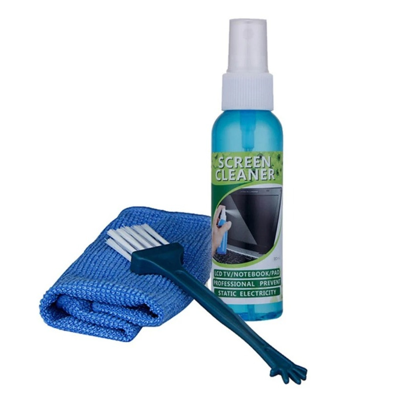 1 Set Brush Cloth Liquid High Quality Screen Cleaning Kit for LCD TV Tablet
