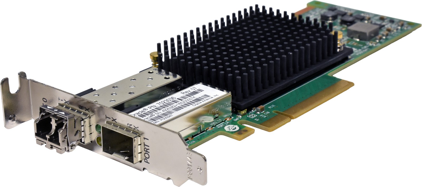 Oracle Emulex LPE16002 7023036 Dual Port 16G SFP+ PCIe x8 FC HBA + GBIC LP